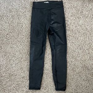 Abercrombie Black Leather Style High Rise Leggings